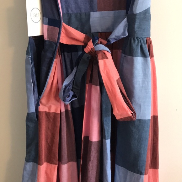 Nordstrom 1901 Size 4 Cotton Dress pink & Blue Plaid NWT - Picture 5 of 12